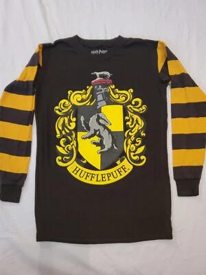 Camisa Niños Mundo Mágico de Harry Potter HUFFLEPUFF LS Negra Amarilla Talla 14 Foto 1 de 4
