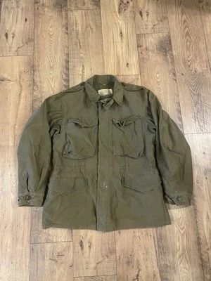 Vintage 1940s US Army M-1943 Field Jacket Size 34R WWII Era M-43 - Image 1 of 4