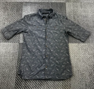 AllSaints Men's Floral Short Sleeve Shirt Size- Small Button Down 100% Cotton - Picture 1 of 24