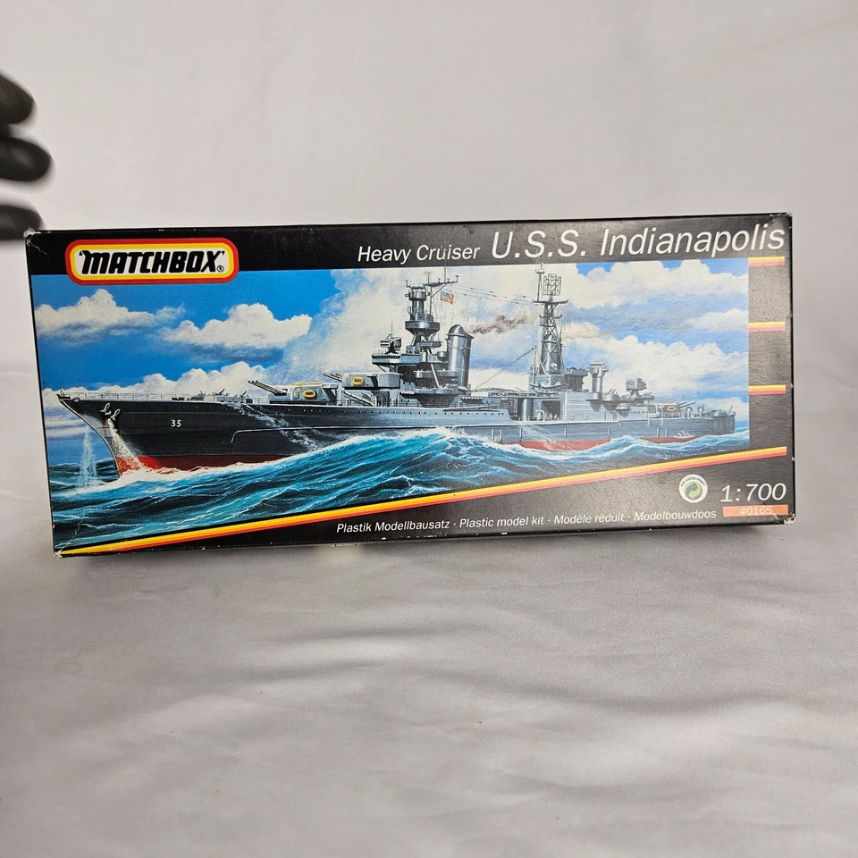 Matchbox USS Indianapolis Heavy Cruiser 1/700 Scale Plastic Model Kit - Image 1 of 4