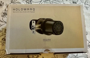 New. Holomarq Electronic Doorknob with Keypad (Matte Black) - Picture 1 of 5