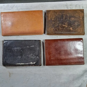 Vintage Herren Bifold Geldbörse Konvolut: 2x Leder, 1x Schweinsleder, 1x Kunstleder - Bild 1 von 14