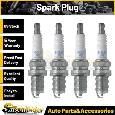 For 1991 1992 1993 1994 1995 1996 Ford Escort NGK 4pcs Spark Plug - Image 1 of 4