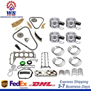 Head Gasket Piston Timing Chain Kit For Land Rover Discovery Jaguar 2.0L 16-23 - Picture 1 of 12