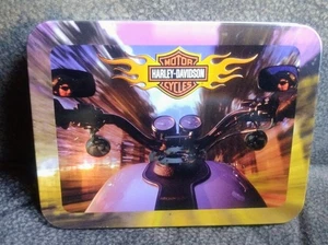 Harley Davidson Metal Tin With 2 Brand New Packs Of Playing Cards Gift Idea? SEE - Bild 1 von 8