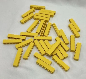 LEGO BRICK 1X6 Yellow 3009, Lot Of 34 - Picture 1 of 4