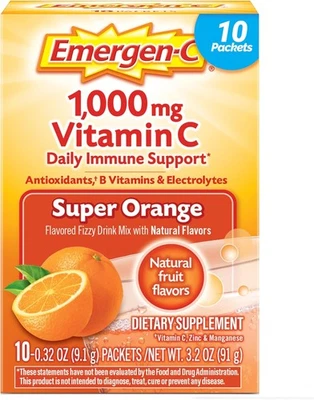 Emergen-C 1000 mg Vitamina C Polvo para Apoyo Inmunológico Diario Vitamina Libre de Cafeína Foto 1 de 4