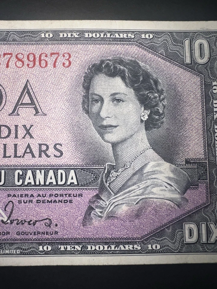 1954 Bank of Canada $10 Devil's Face Note - Coyne/Towers - C/D 2789673 - Image 1 of 3