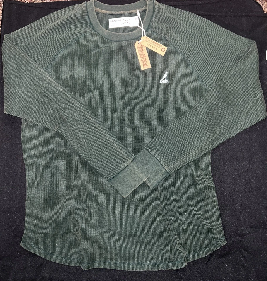 Camisa verde manga larga tejida gofre XLarge XLarge de Kangol para hombre Foto 1 de 1