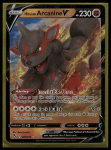 SWSH12: Silver Tempest #090/195 Hisuian Arcanine V - Picture 1 of 2