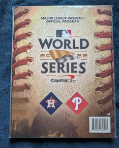 2022 MLB OFFICIAL WORLD SERIES PROGRAM - HOUSTON ASTROS vs PHILADELPHIA PHILLIES - Picture 1 of 1