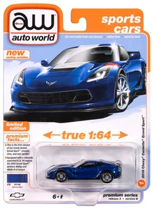 2018 Chevy Corvette Grand Sport blau Auto World Premium Maßstab 1:64 - Bild 1 von 4