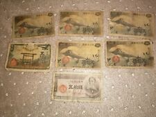 Japan 50 Sen banknotes WWII 1938 1943 1948 Old Vintage Banknotes Fractional Yen!