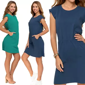 Damen Kleid MORAJ Midikleid ärmellos Freizeit Casual 100% Baumwolle 2700-004 - Bild 1 von 23