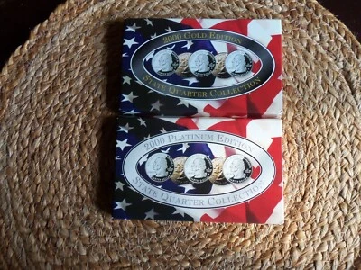 2000 PLATINUM & GOLD EDITION STATE QUARTER COLLECTION SETS - Image 1 of 4
