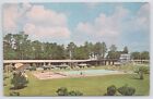 Roadside~Cadillac Motel Pool Scene~High Springs Florida~Dexter Press~Vintage Pc