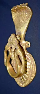Krishna Snake Cobra Face Door Knocker Golden Brass Gate Bell Home Decor RD23 - Bild 1 von 11