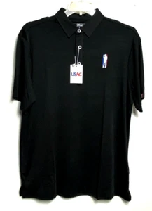 USAG Apparel Co. U Suck At Golf Funny Men’s Polo Golf Shirt Size L Black B*H - Picture 1 of 6