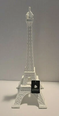 Three Hands White Resin Eiffel Tower Tabletop Decoration 15" - Image 1 of 4