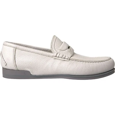 Chaussures DOLCE & GABBANA Mocassin Blanc Gris Cuir EU43 / US10 760 $ - Photo 1/4