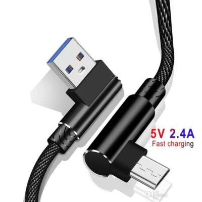 0,5m - 3m Typ C USB-C USB 90° Winkelkabel schnell Ladekabel für Samsung Huawei - Bild 1 von 4