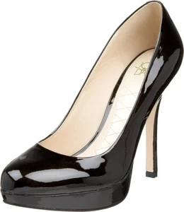 Joan & David Black Flipp Patent Leather Stiletto Platform High Heels Pumps 9M - Picture 1 of 13