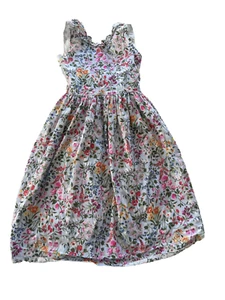 Oscar de la Renta Mädchen Kleid 8 Jahre Blumenmuster ärmellos Sommer Baumwolle - Bild 1 von 8