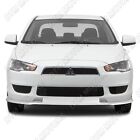 For 2008-2015 Mitsubishi Lancer RA-Style Painted White Front Bumper Spoiler Lip