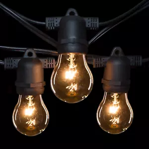 A15 Clear Commercial Outdoor Patio String Lights Impermeable Wedding Party Cafe - Imagen 1 de 9