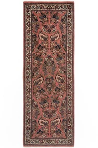 Sarough Tissé à la Main Tapis de Perse 226x77 cm-Orient, Tapis, D'Entrée, Rose - Picture 1 of 10