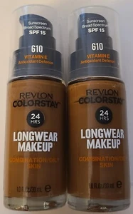 2 PACK REVLON COLORSTAY LONGWEAR MAKEUP COMBINATION/OILY SKIN 610 ESPRESSO - Picture 1 of 2