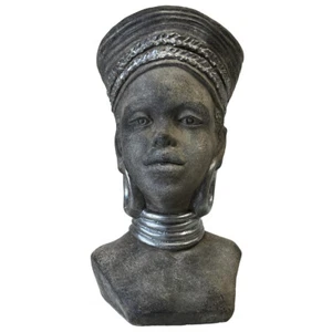 African woman's bust flower pot - Picture 1 of 4