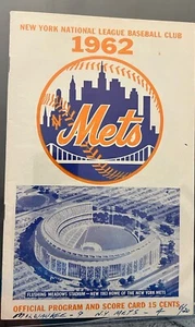 1962 Ny Mets Programa Oficial Puntuación 20 de junio Polo Grounds Vs Milwaukee Braves - Imagen 1 de 17