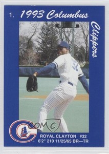 1993 Cracker Jack Columbus Clippers Police Royal Clayton #1