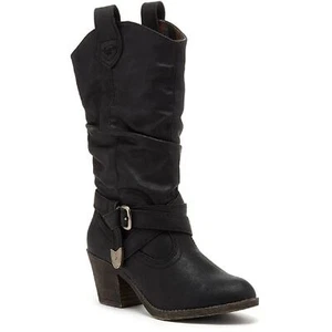 Botas Largas Rocket Dog Sidestep Negras Damas PU - Imagen 1 de 4