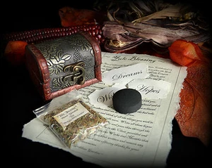 Yule Incense Blessing Ritual with cute Chest Wiccan Pagan Witch Gift - Picture 1 of 2
