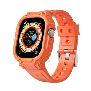 Silicone Strap Band Case Cover For Apple Watch Ultra 49mm Series 8 7 6 5 4 3 2 1