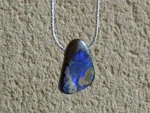 Collier/pendentif en argent 925 avec 1 opale boulder d'Australie - Imagen 1 de 18