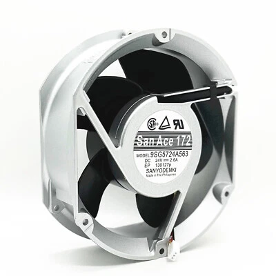1x Aluminum Frame Inverter Fan 3wire 172 9SG5724A563 24V 2.6A 17251 - Image 1 of 4