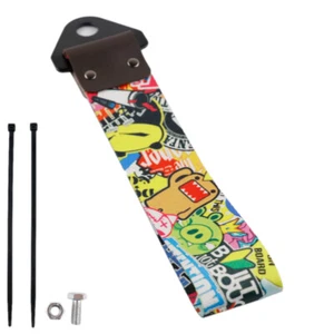 1X Domo jdm Graffiti Car Trailer Tow Rope Towing Hook Strap Decoration Only - Bild 1 von 4