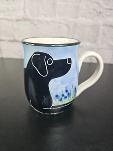 Karen Donleavy KD Hand Painted Black Labrador Dog Mug/Cup - Picture 1 of 6
