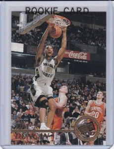 Tarjeta de novato Tim Duncan San Antonio Spurs 1997 baloncesto de radiocontrol Wake Forest #1 elige - Imagen 1 de 2