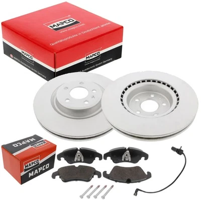 MAPCO 2 Dischi Freno Ø345mm + Pastiglie Asse Ant. Adatto A per Audi A6 A7 Q5 - Immagine 1 di 2