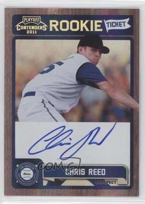2011 Playoff Contenders Rookie Tickets Signatures Chris Reed #RT45 Auto - Image 1 of 2