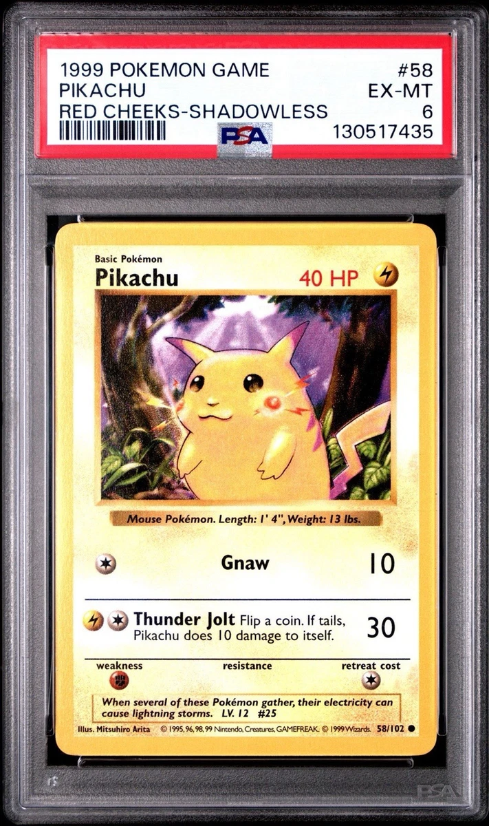 Pikachu Pokémon TCG Shadowless Individual Collectible Card Game