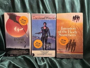 LOT of 3 VINTAGE SCI-FI/ACTION VHS Tapes! Cut-box Classics, Road Warrior, Empire - Picture 1 of 10