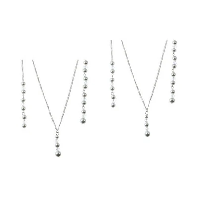  2 Pieces Kette Perlen Schmuck Für Die Hochzeit Körperkettenschmuck - Bild 1 von 4