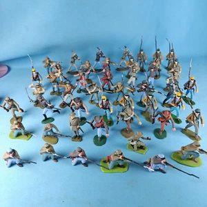 Enorme Colección Pintada Guerra Civil Marx Soldados de Plástico Patrimonio Confederado Encontrado - Imagen 1 de 12