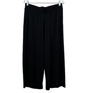 NEW Masai Trouser Pant Patricia Culotte Casual Loose Crepe Black Large Lagenlook - Picture 1 of 13