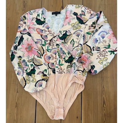 Body Elegantemente Chic Eloquii Estampado Floral Manga Larga, Para Mujer Talla 14 Foto 1 de 4